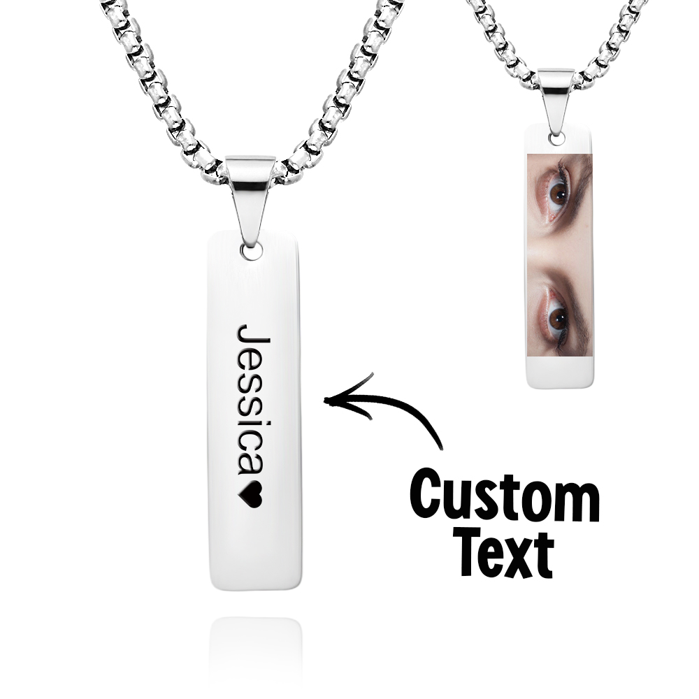 Custom Eyes Photo Necklace Colored Eyes Necklace Best Gift for Her - aiprintlab