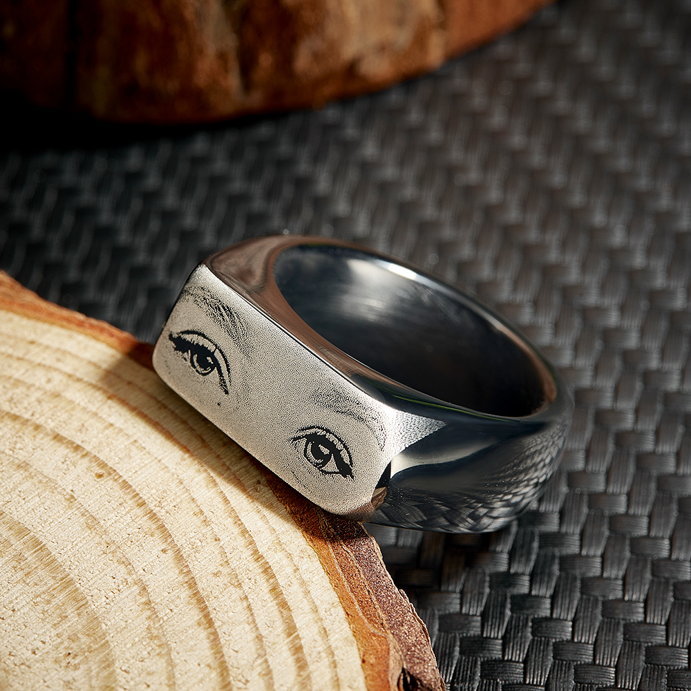 Eyes Engraved Ring Custom Engraved Ring Gift Unique Gift - aiprintlab