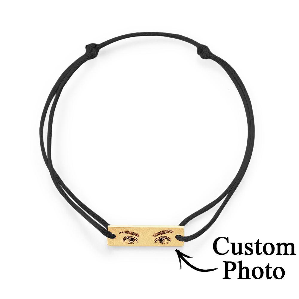 Custom Engraved Bracelet With Eyes Photo Eyes of Love Bracelet - aiprintlab