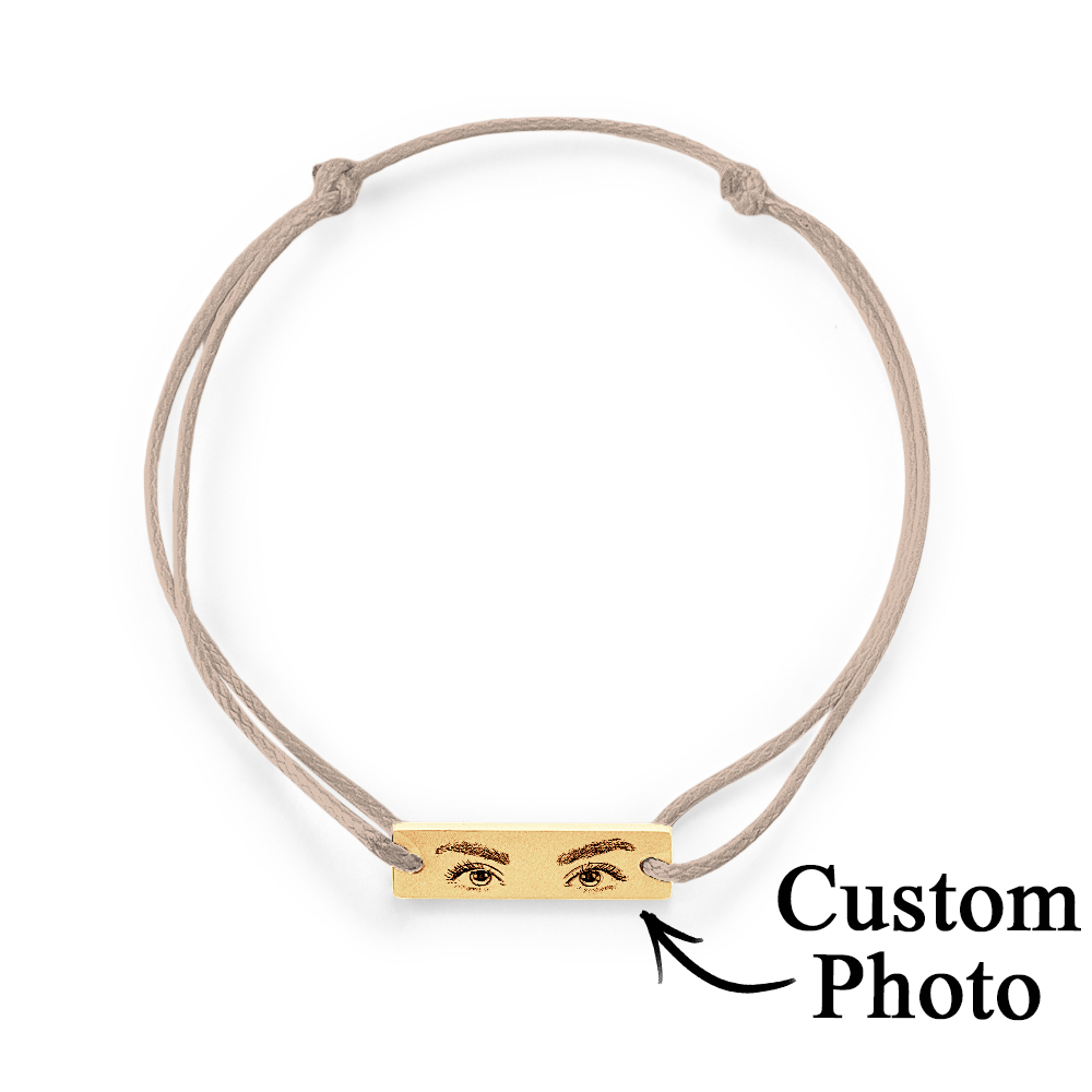 Custom Engraved Bracelet With Eyes Photo Eyes of Love Bracelet - aiprintlab