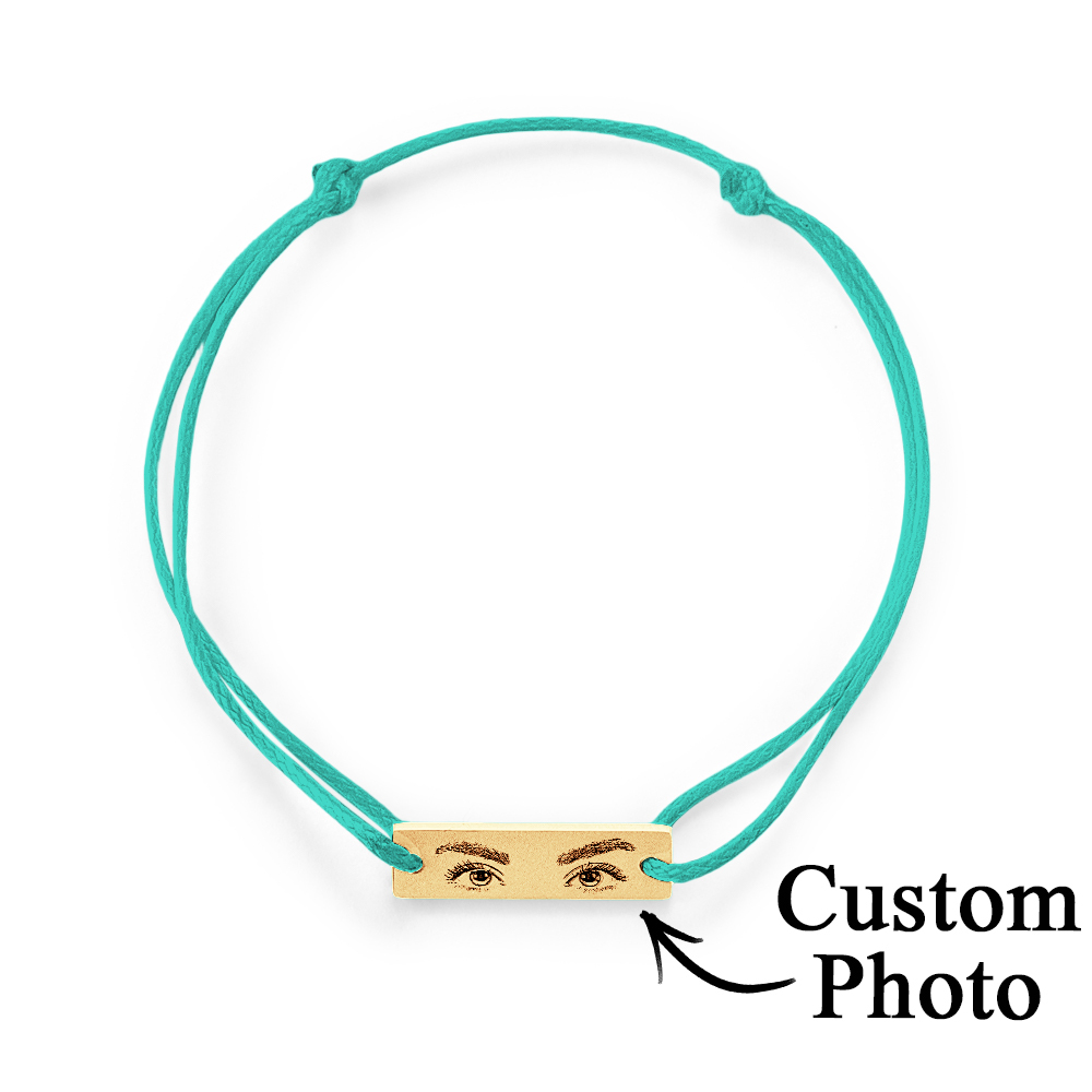 Custom Engraved Bracelet With Eyes Photo Eyes of Love Bracelet - aiprintlab