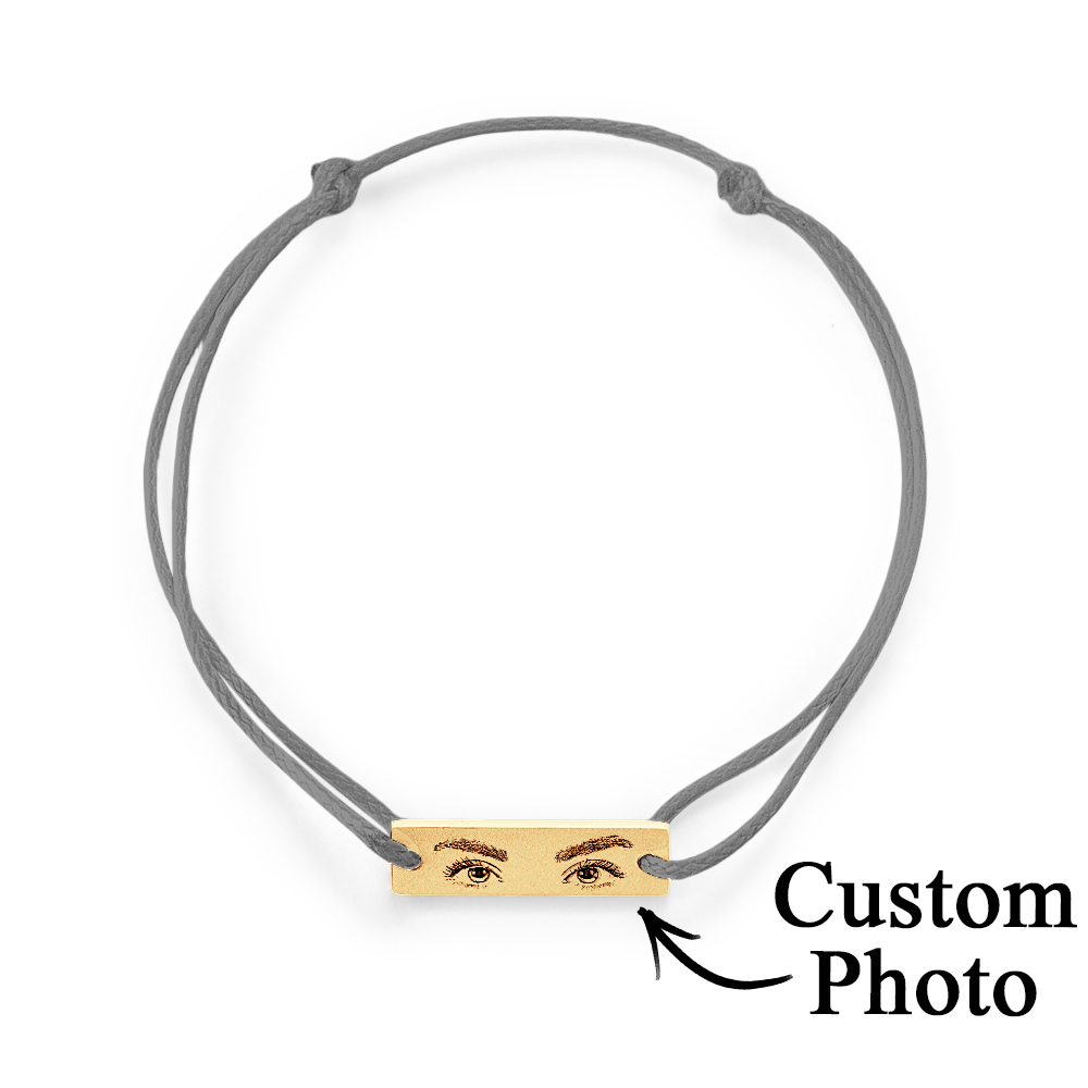 Custom Engraved Bracelet With Eyes Photo Eyes of Love Bracelet - aiprintlab