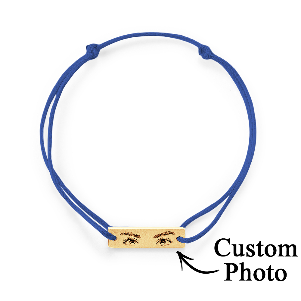 Custom Engraved Bracelet With Eyes Photo Eyes of Love Bracelet - aiprintlab