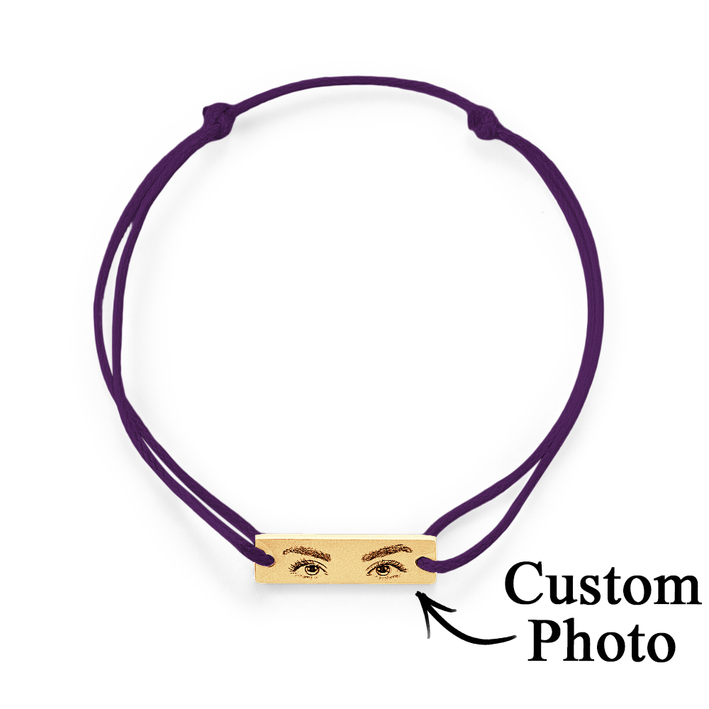 Custom Engraved Bracelet With Eyes Photo Eyes of Love Bracelet - aiprintlab