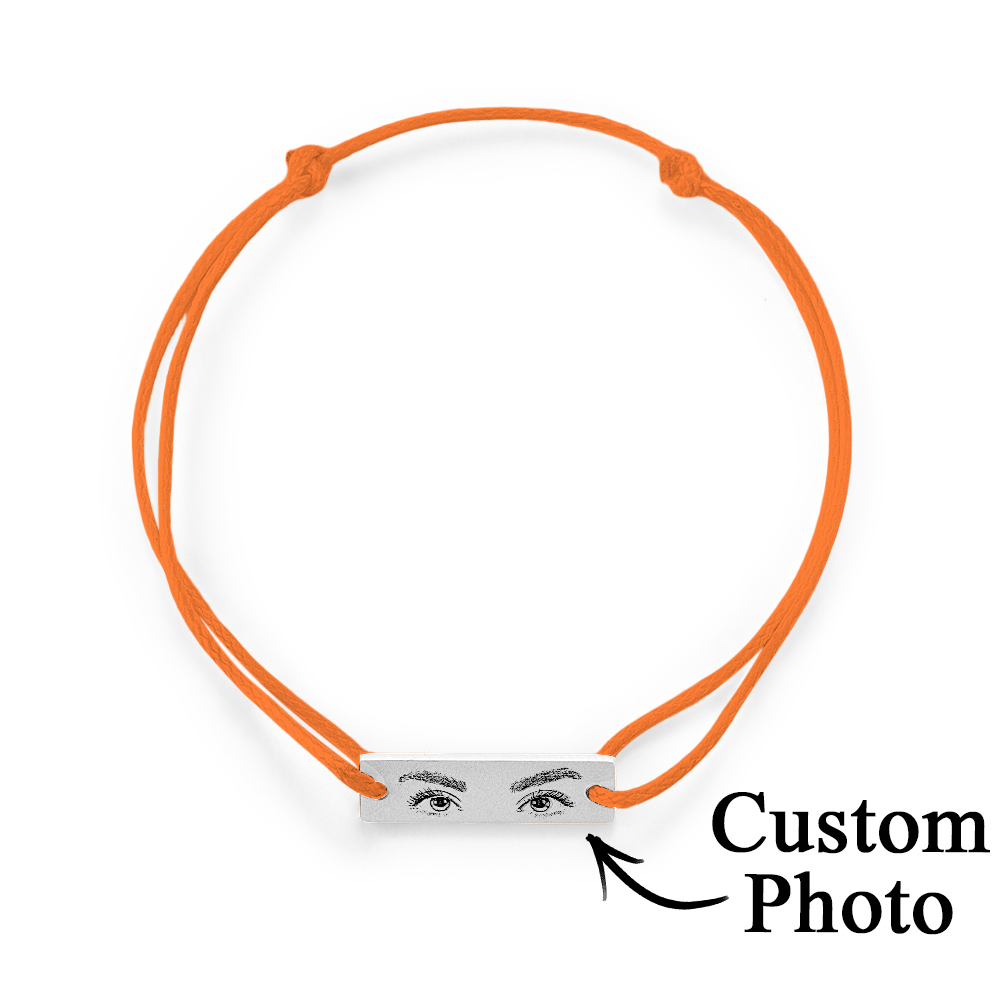 Custom Engraved Bracelet With Eyes Photo Eyes of Love Bracelet - aiprintlab