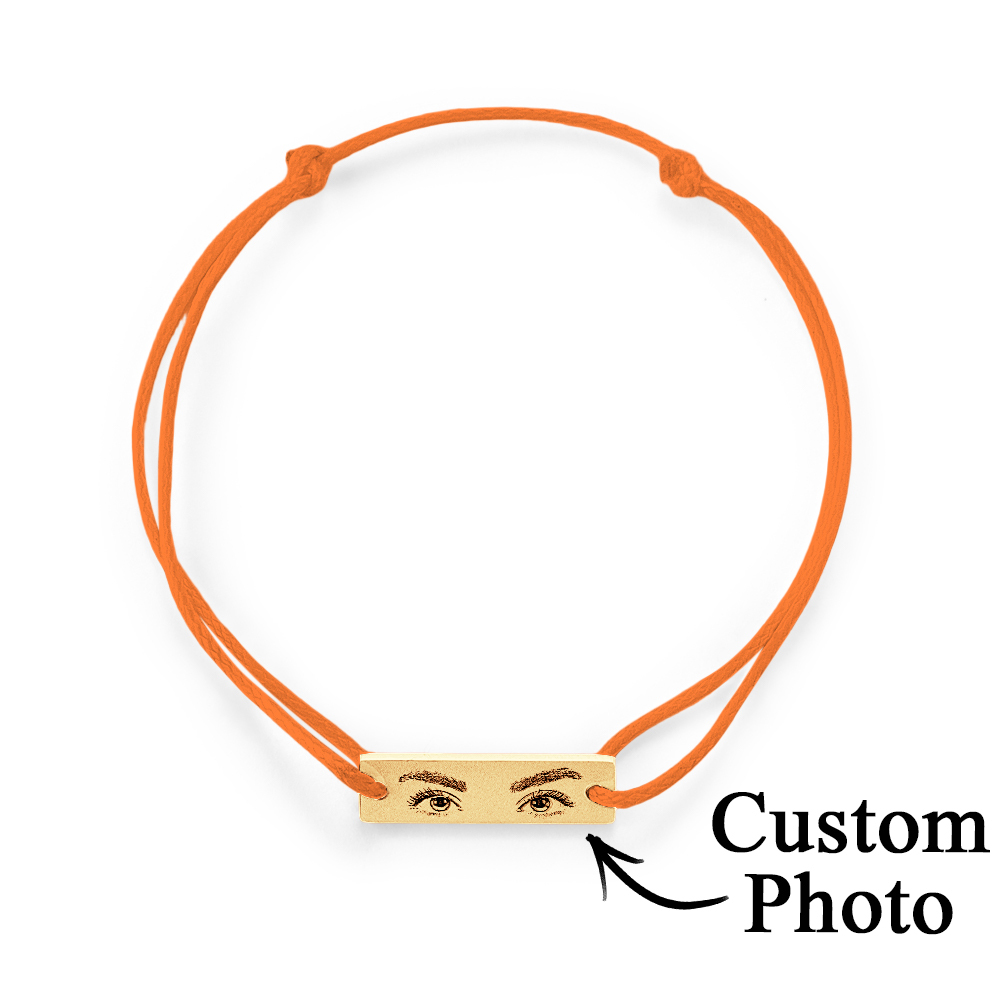 Custom Engraved Bracelet With Eyes Photo Eyes of Love Bracelet - aiprintlab