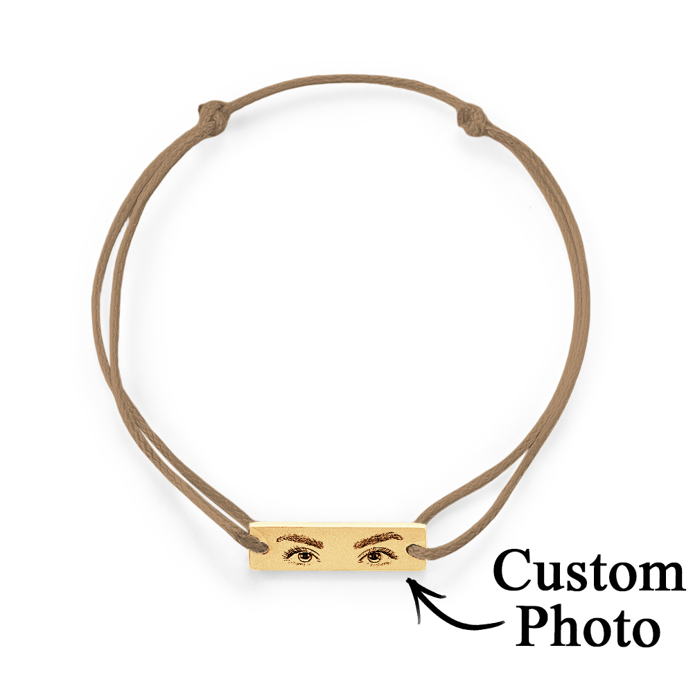 Custom Engraved Bracelet With Eyes Photo Eyes of Love Bracelet - aiprintlab