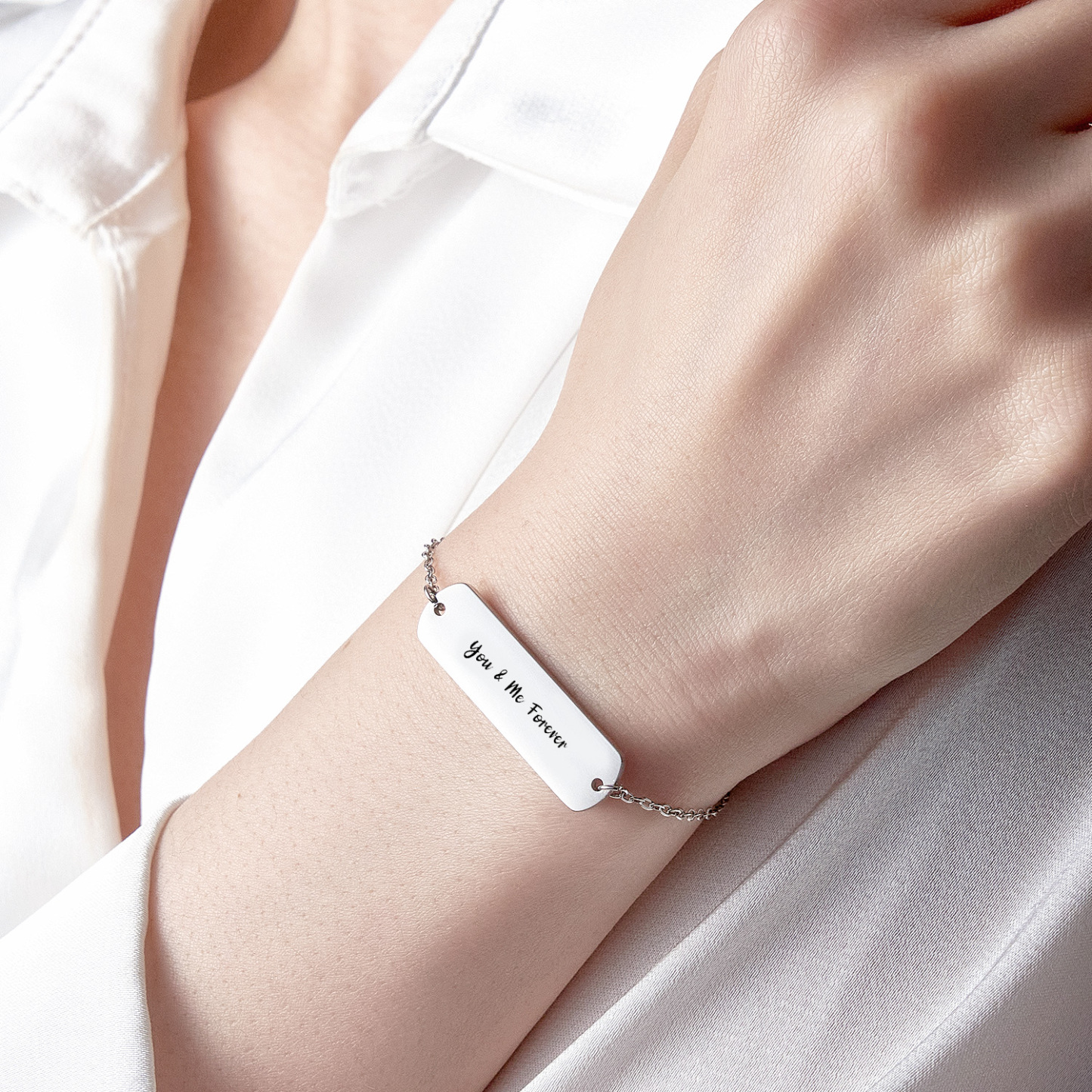 Custom Photo Bracelet Eyes Bracelet Bar Bracelet Gifts for Her - aiprintlab