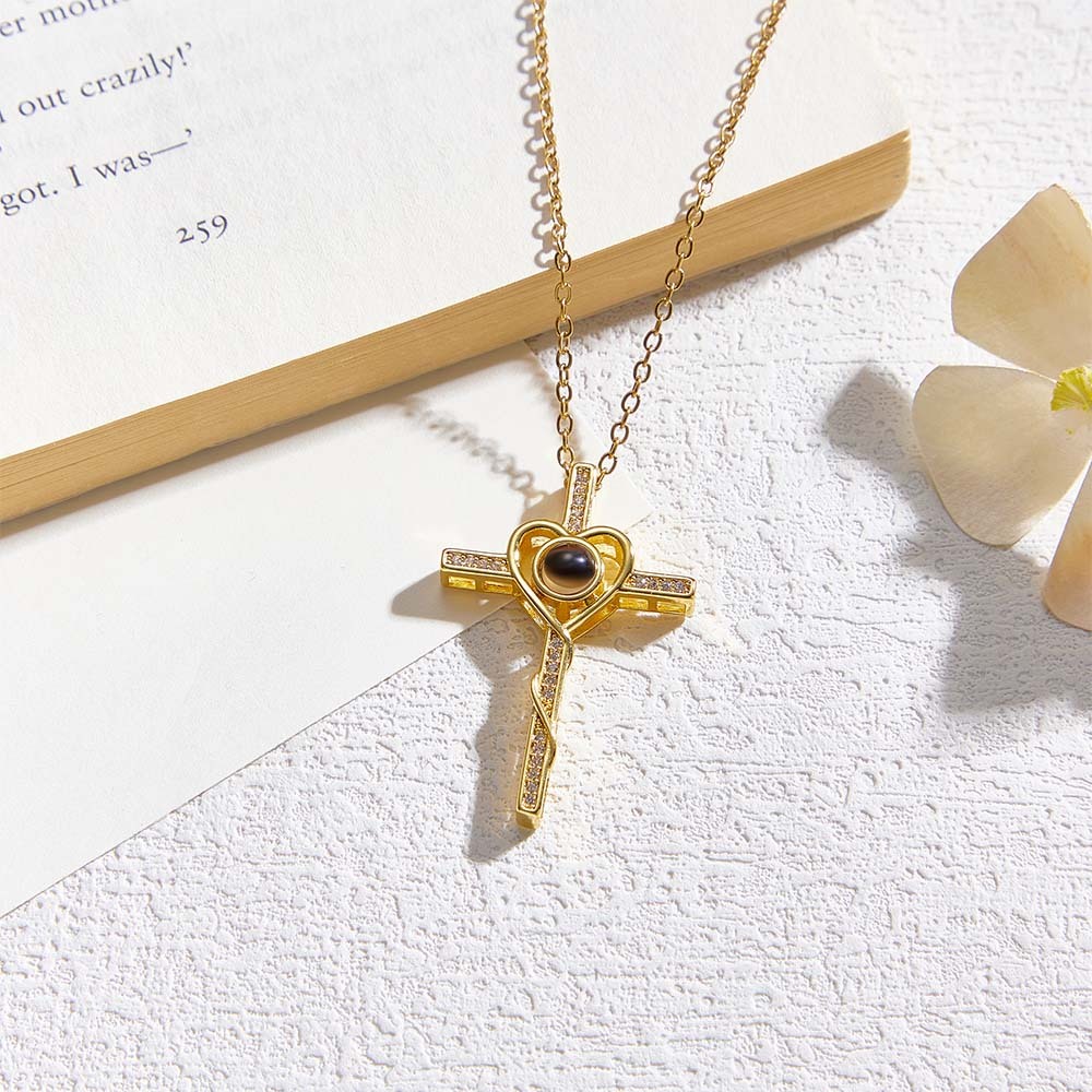 Customized Photo Necklace for Faith & Love  Projection Necklace –Shine Your Memory in the Light - aiprintlab