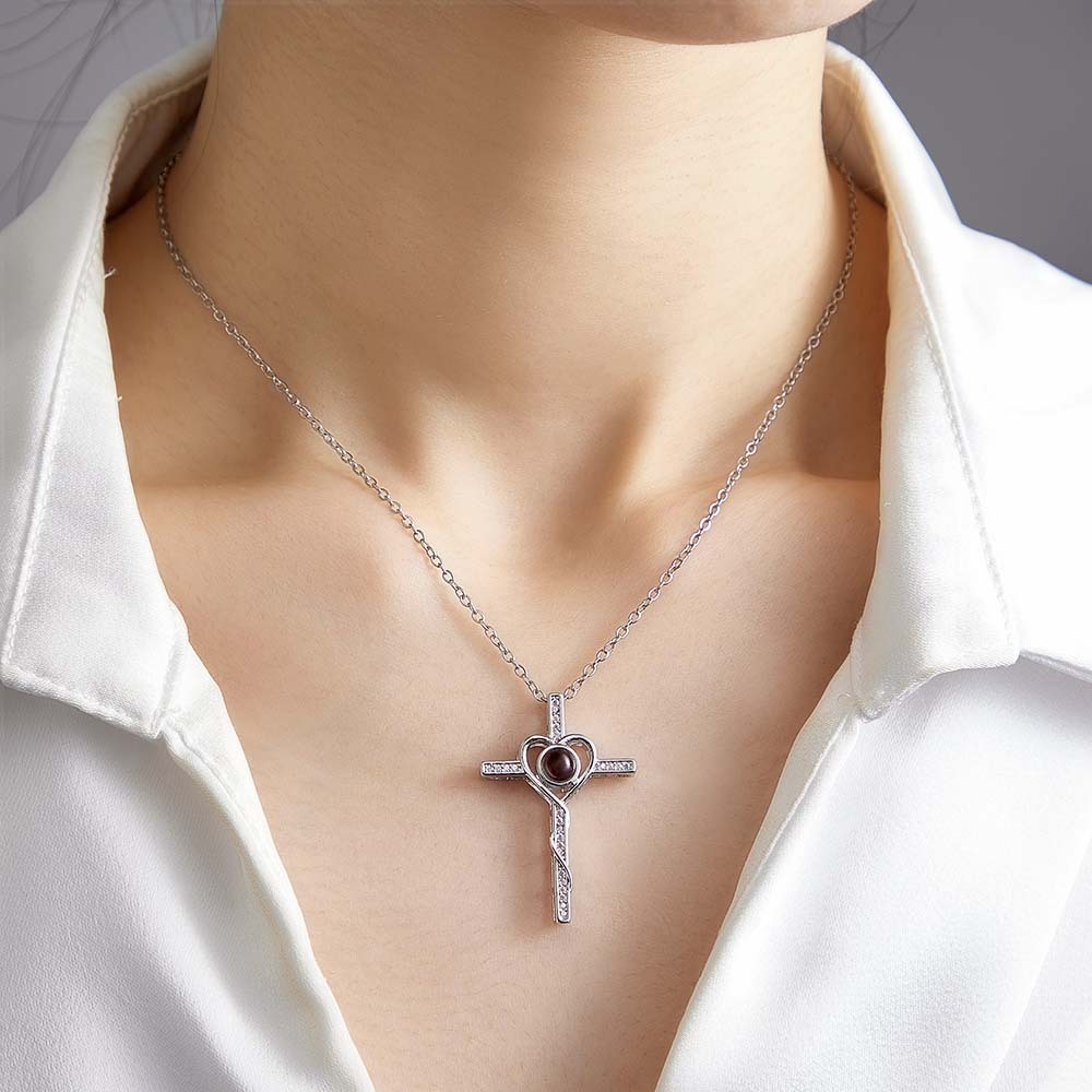 Customized Photo Necklace for Faith & Love  Projection Necklace –Shine Your Memory in the Light - aiprintlab