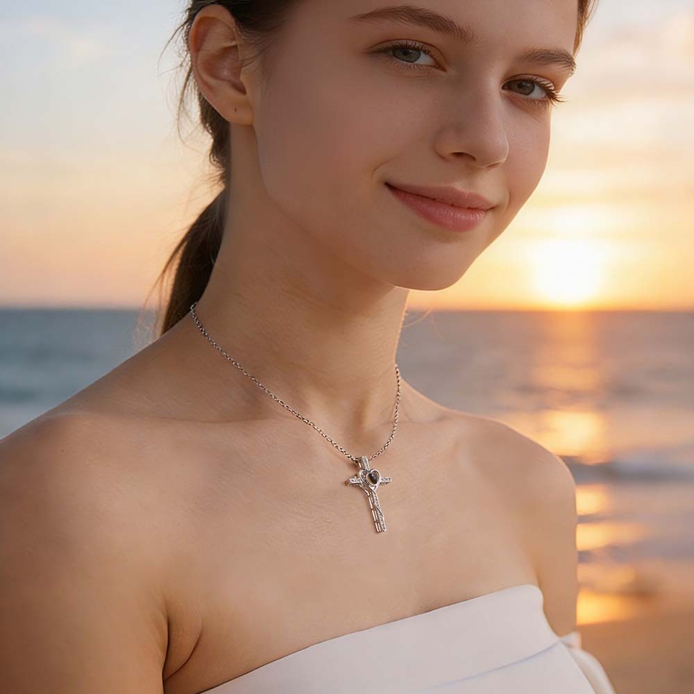 Customized Photo Necklace for Faith & Love  Projection Necklace –Shine Your Memory in the Light - aiprintlab