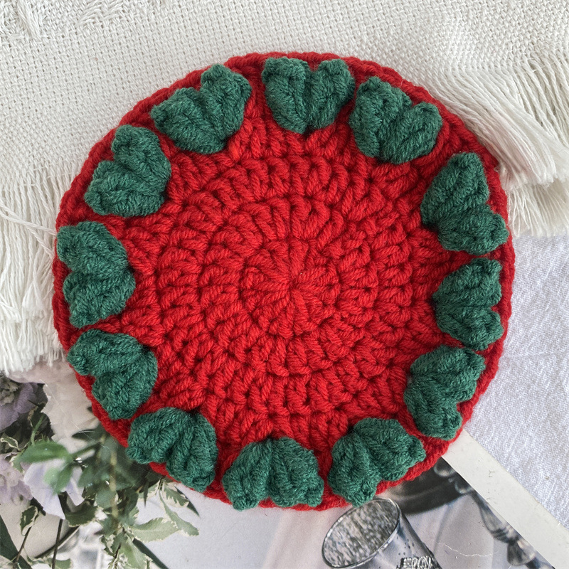 Handmade Crochet Christmas Coasters Artisan-Made Holiday Crochet Decorations with Holiday Cheer Christmas Decorations - aiprintlab