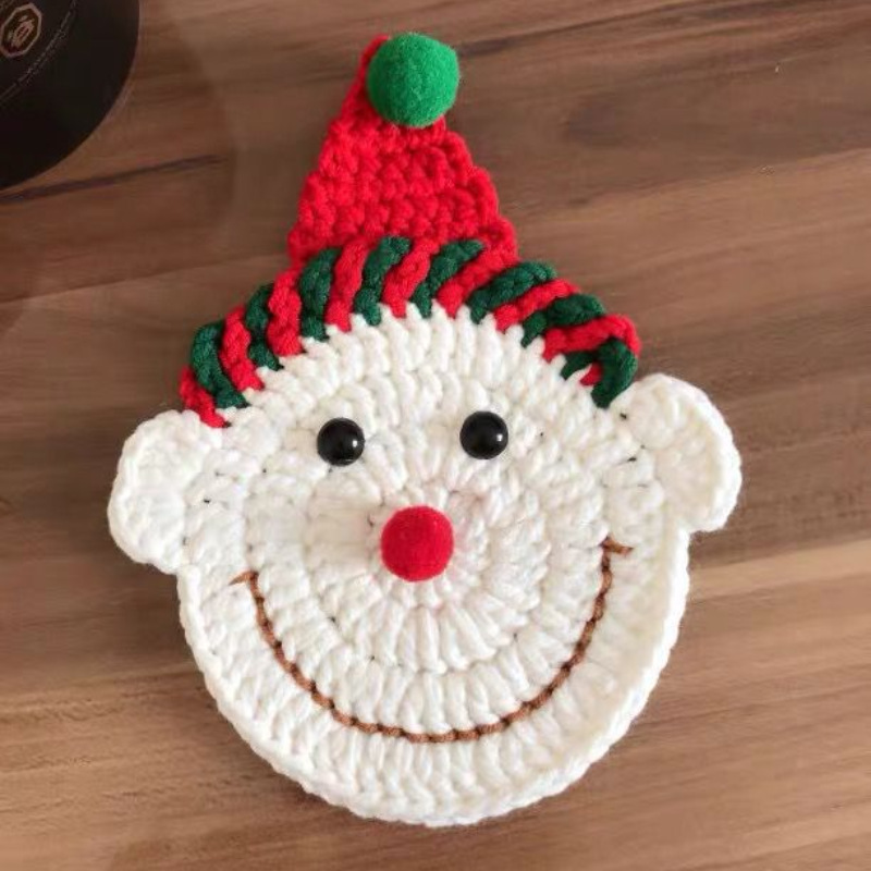 Handmade Crochet Christmas Coasters Artisan-Made Holiday Crochet Decorations with Holiday Cheer Christmas Decorations - aiprintlab