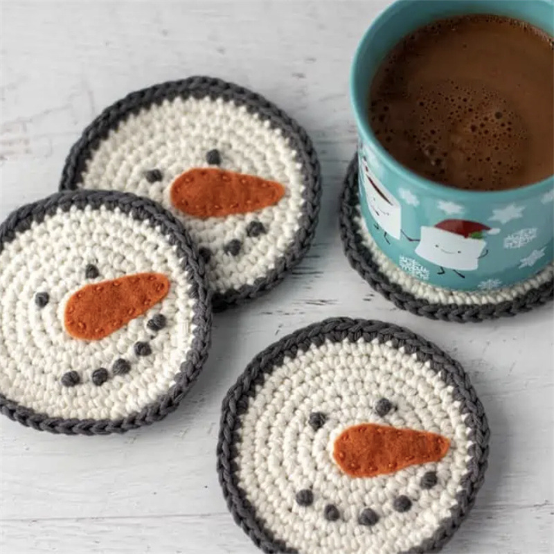 Handmade Crochet Christmas Coasters Artisan-Made Holiday Crochet Decorations with Holiday Cheer Christmas Decorations - aiprintlab