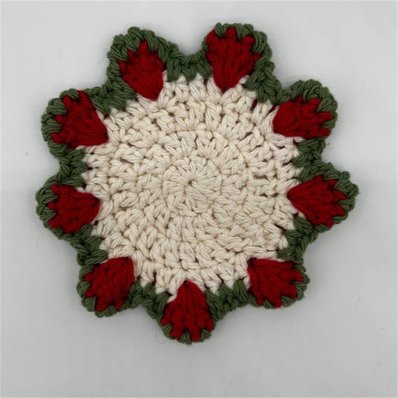 Handmade Crochet Christmas Coasters Artisan-Made Holiday Crochet Decorations with Holiday Cheer Christmas Decorations - aiprintlab