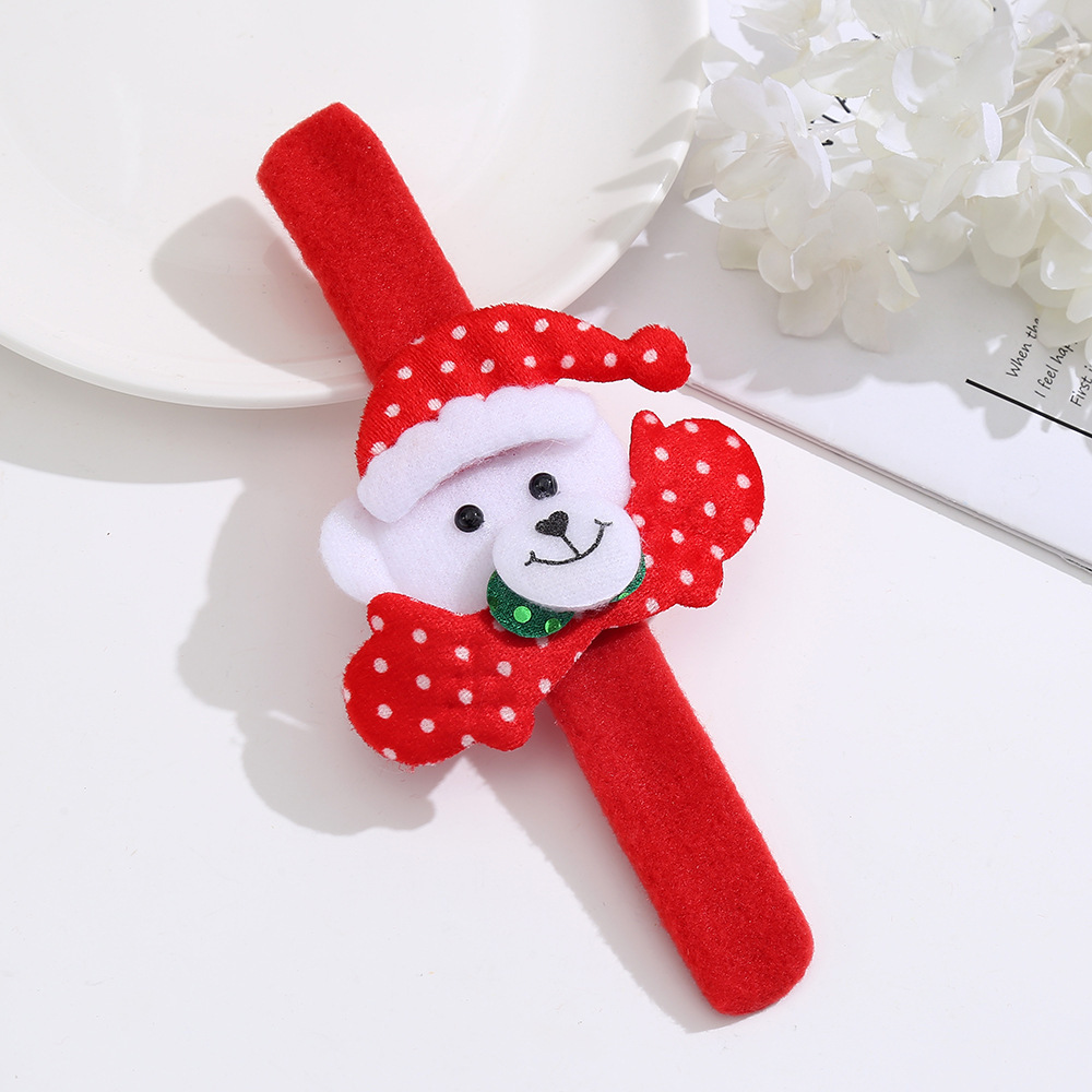 Christmas Snap Bracelet Set Fun Stocking Stuffer for Kids Santa, Reindeer & Snowman Snap Bracelets (5-Pack) - aiprintlab