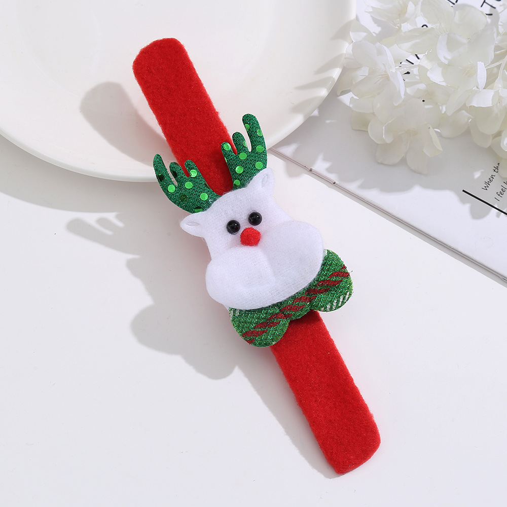 Christmas Snap Bracelet Set Fun Stocking Stuffer for Kids Santa, Reindeer & Snowman Snap Bracelets (5-Pack) - aiprintlab