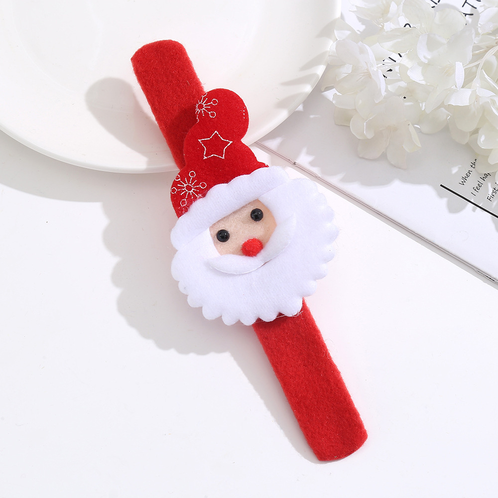 Christmas Snap Bracelet Set Fun Stocking Stuffer for Kids Santa, Reindeer & Snowman Snap Bracelets (5-Pack) - aiprintlab