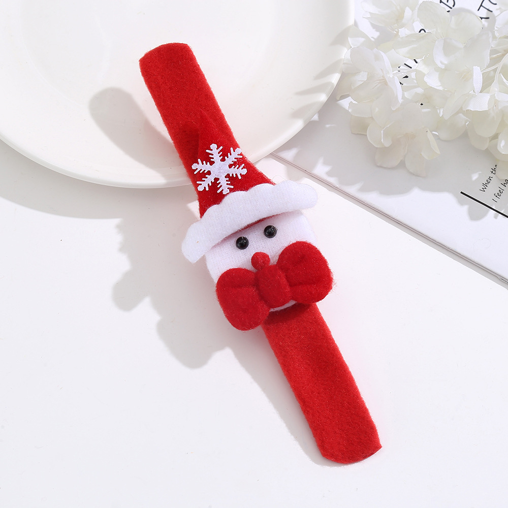 Christmas Snap Bracelet Set Fun Stocking Stuffer for Kids Santa, Reindeer & Snowman Snap Bracelets (5-Pack) - aiprintlab