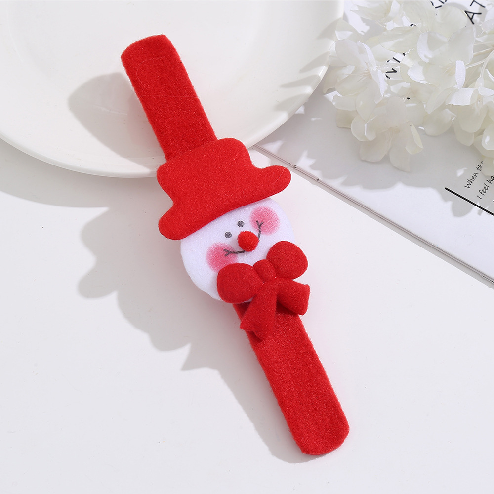 Christmas Snap Bracelet Set Fun Stocking Stuffer for Kids Santa, Reindeer & Snowman Snap Bracelets (5-Pack) - aiprintlab