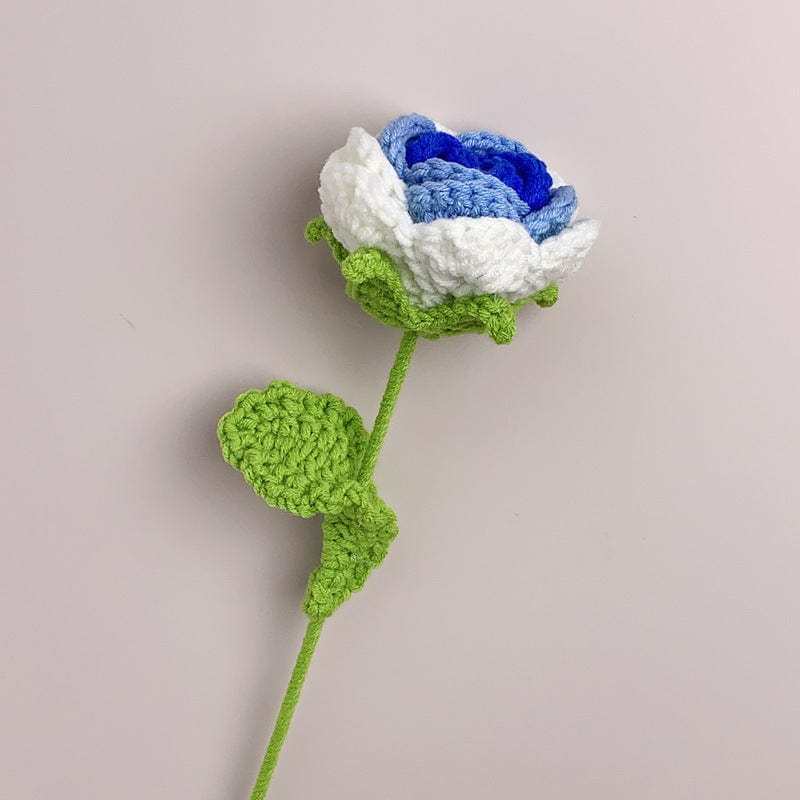 Roses Crochet Flower Handmade Knitted Flower Gift for Lover - aiprintlab
