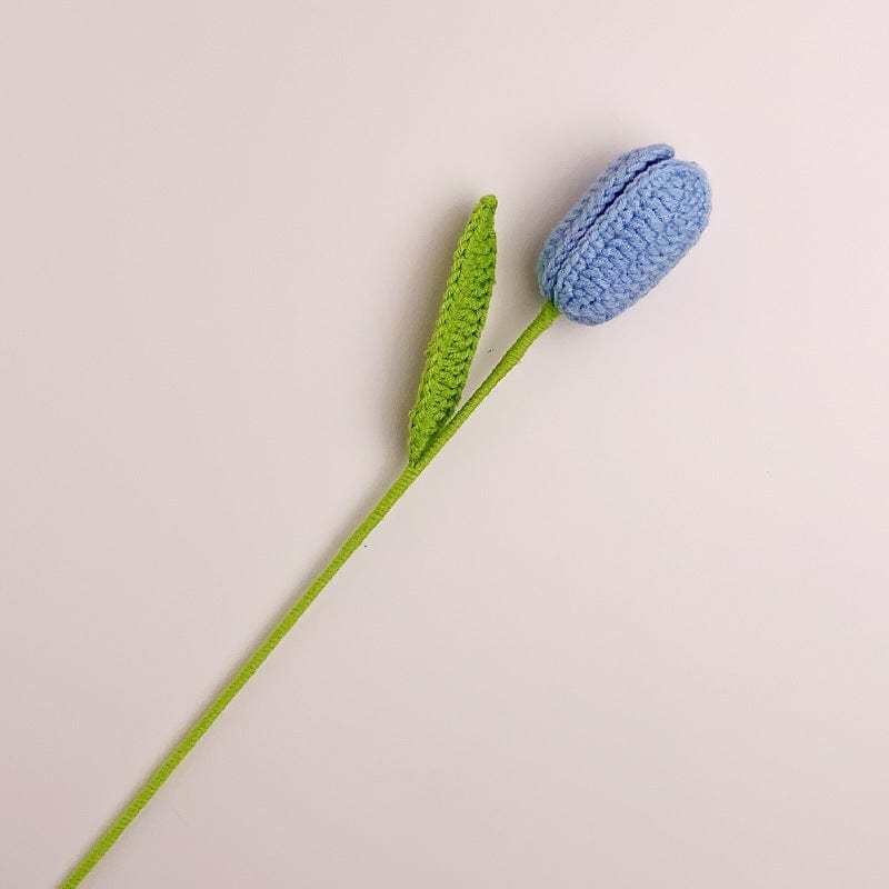 Tulip Crochet Flower Handmade Knitted Flower Gift for Lover - aiprintlab