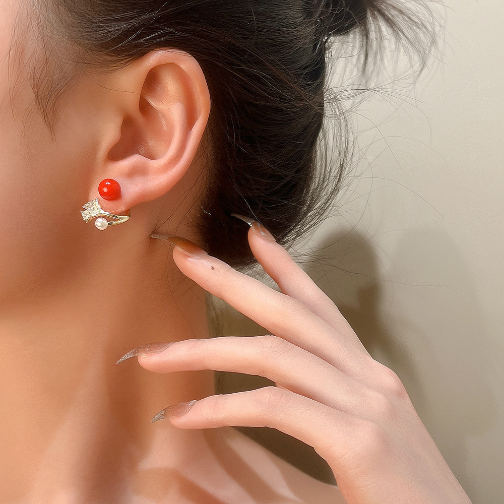 Chic & Elegant Pearl Ear Jackets, Modern Two-Way Studs, Designer Fashion Earrings - aiprintlab