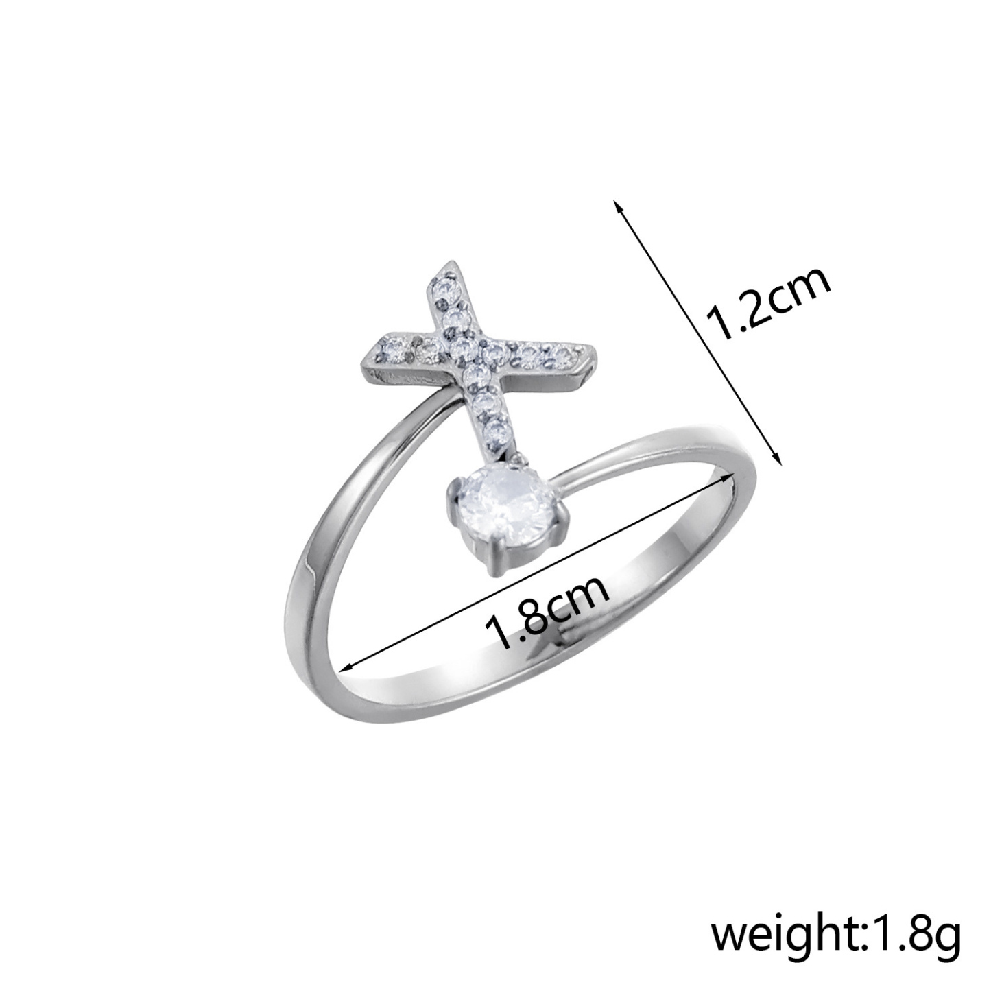Dainty Initial Ring Adjustable Open Alphabet Letter Ring Cubic Zirconia Personalized Stackable Ring Gold/Silver Plated Women's Jewelry Gift - aiprintlab