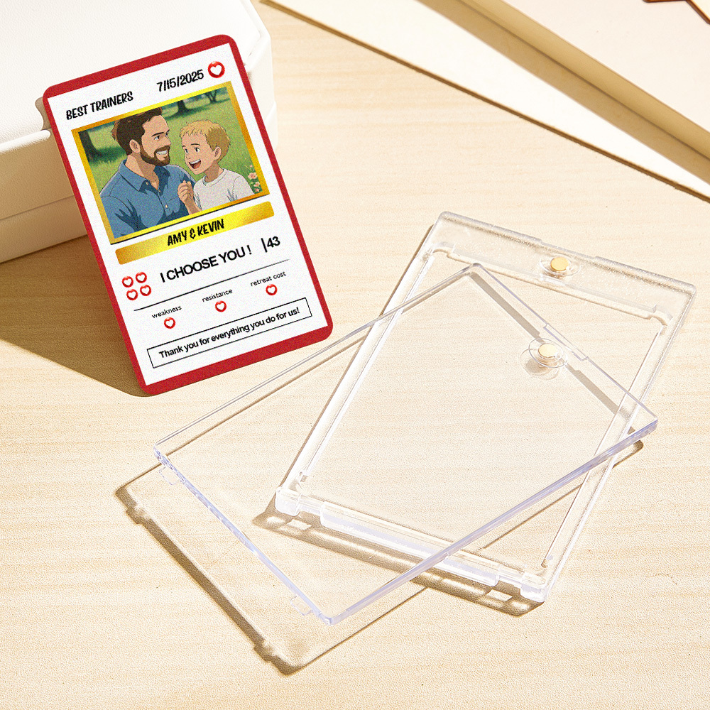 Personalized Poke Card Custom Photo and Text Father's Day Gifts