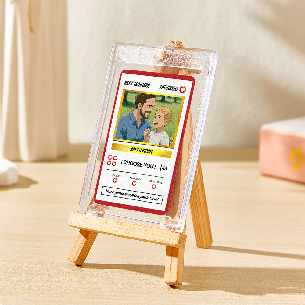 Personalized Poke Card Custom Photo and Text Father's Day Gifts