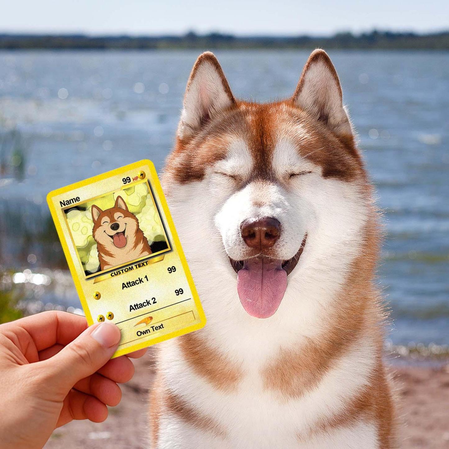 Custom Photo Poke Card Photo Art Card Personalized Text Poke Present for Pet Lovers