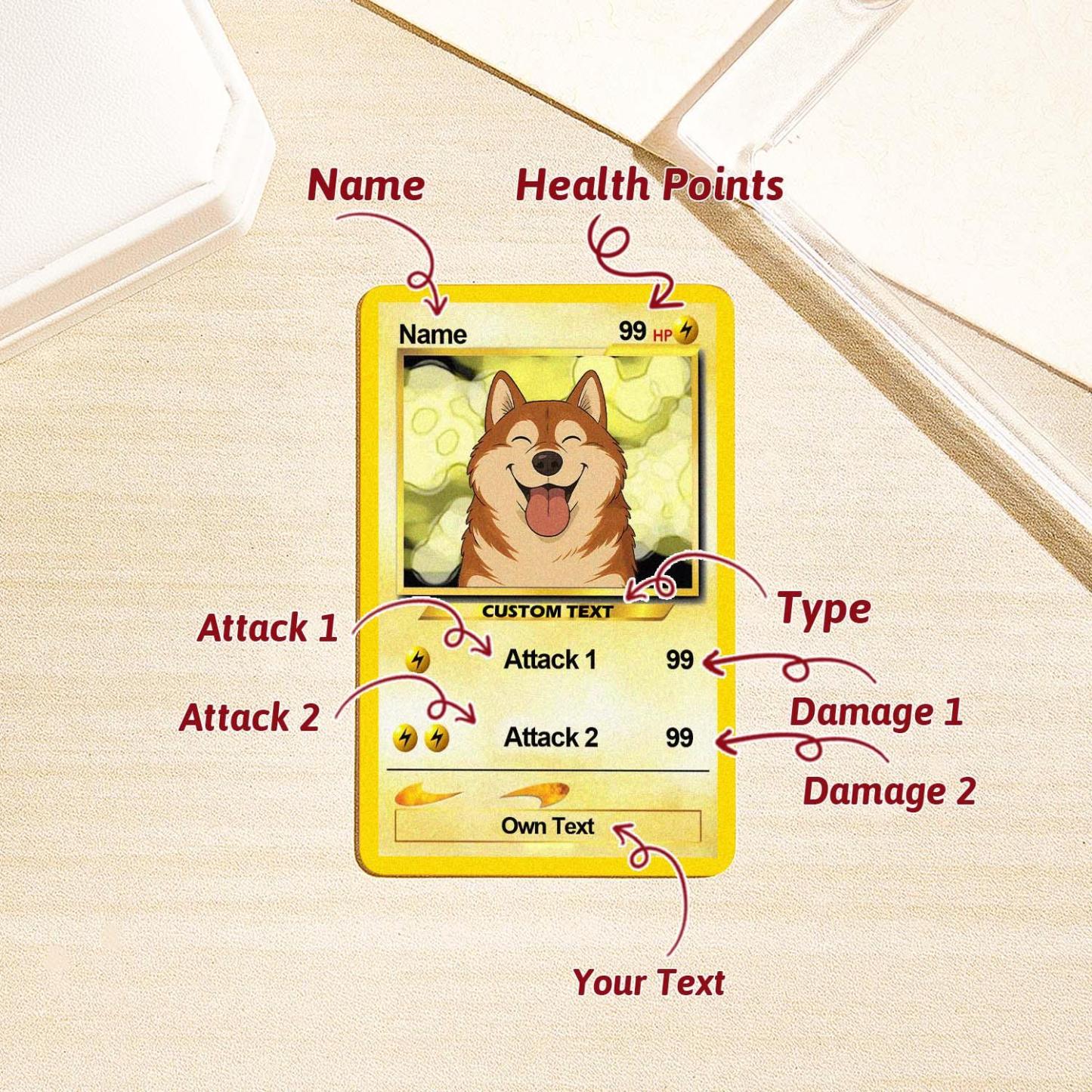 Custom Photo Poke Card Photo Art Card Personalized Text Poke Present for Pet Lovers