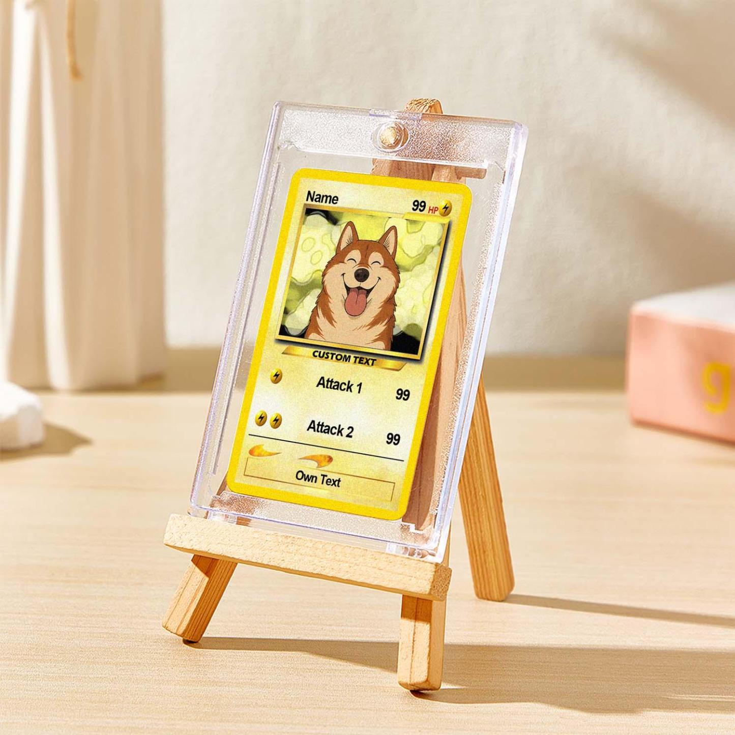 Custom Photo Poke Card Photo Art Card Personalized Text Poke Present for Pet Lovers