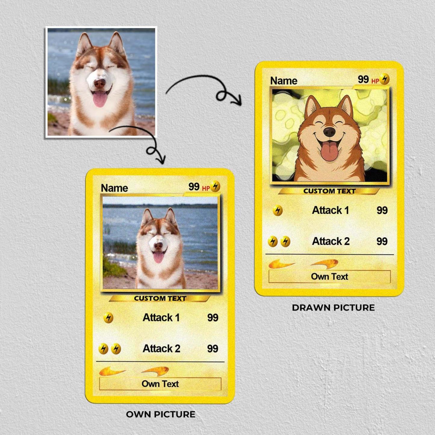 Custom Photo Poke Card Photo Art Card Personalized Text Poke Present for Pet Lovers