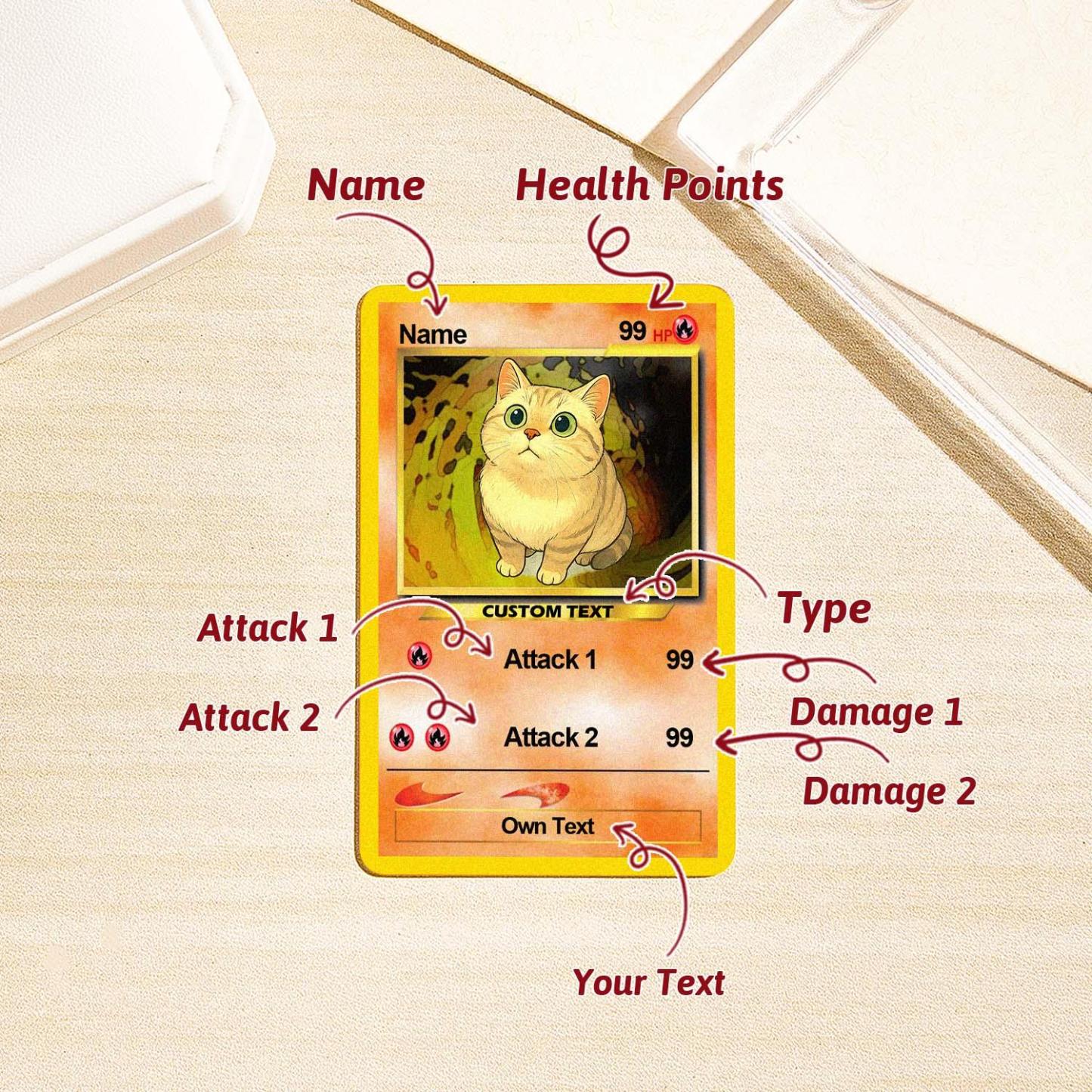 Custom Photo Poke Card Photo Art Card Personalized Text Poke Present for Pet Lovers