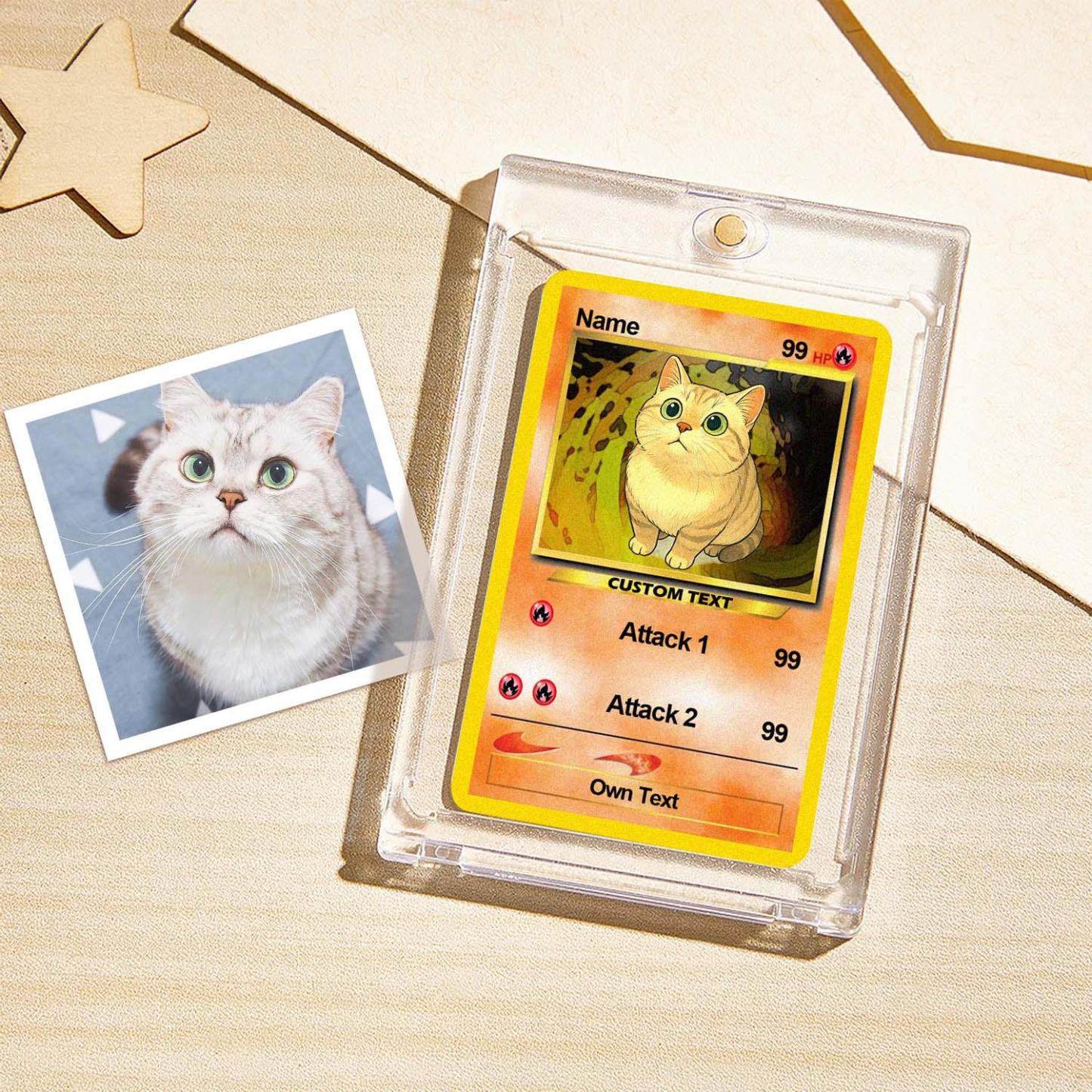 Custom Photo Poke Card Photo Art Card Personalized Text Poke Present for Pet Lovers