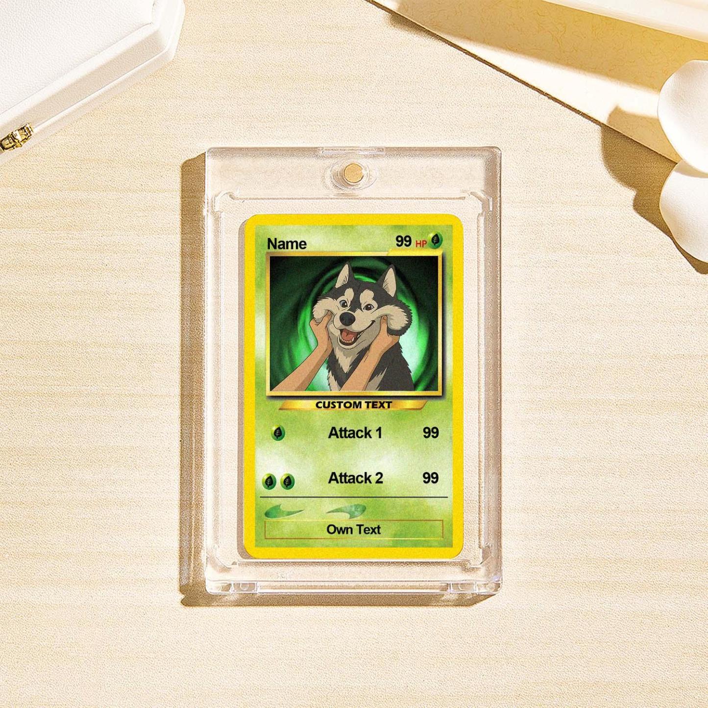 Custom Photo Poke Card Photo Art Card Personalized Text Poke Present for Pet Lovers