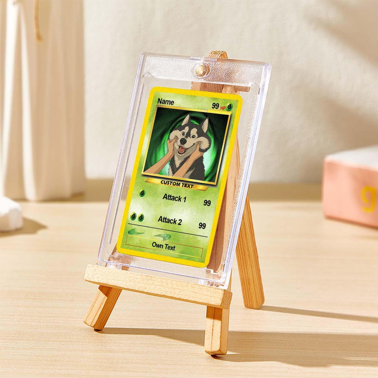 Custom Photo Poke Card Photo Art Card Personalized Text Poke Present for Pet Lovers