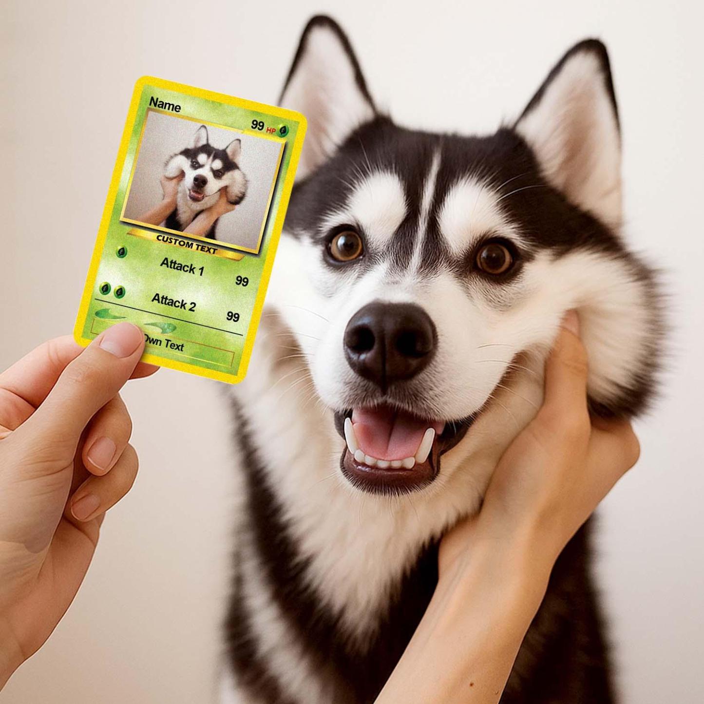 Custom Photo Poke Card Photo Art Card Personalized Text Poke Present for Pet Lovers