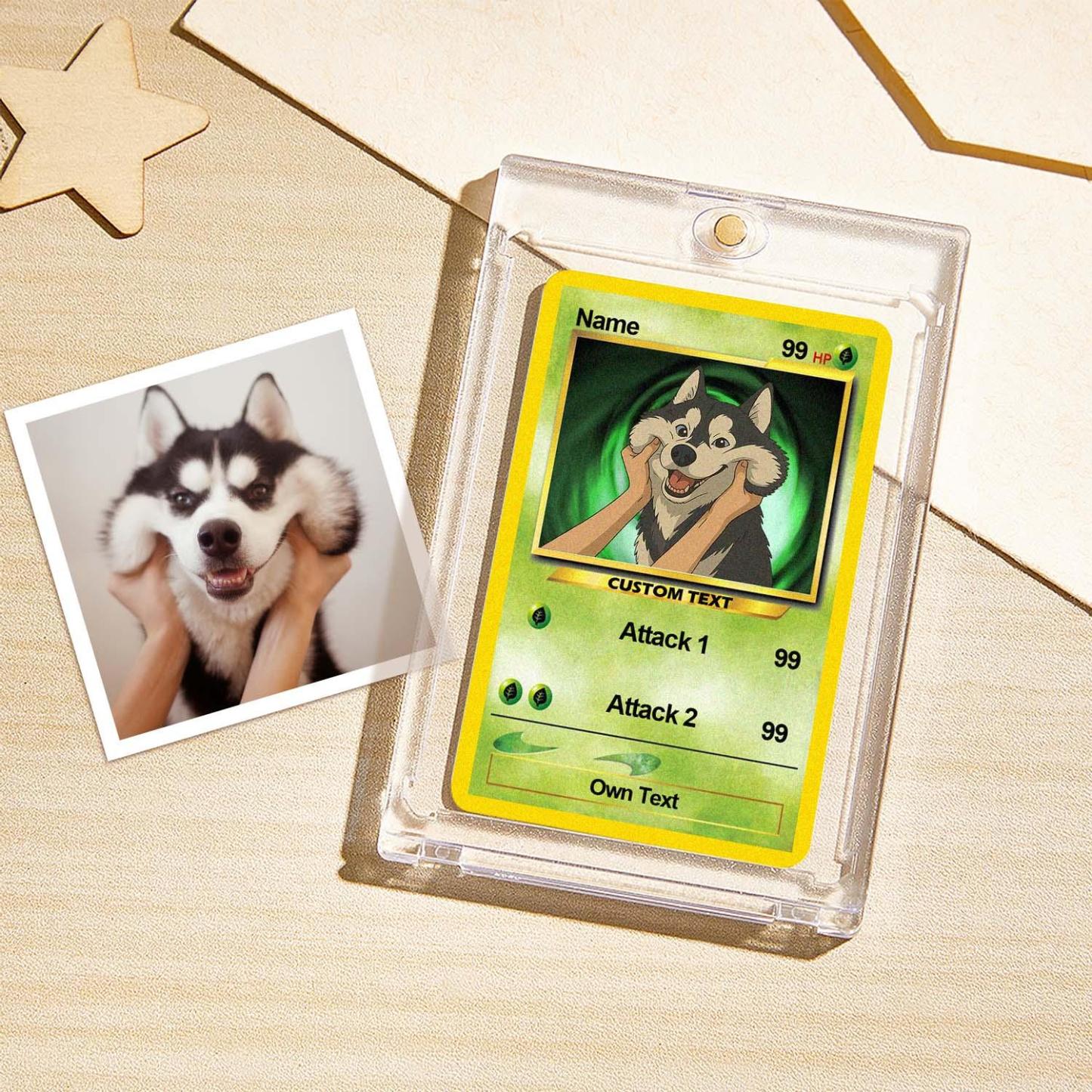 Custom Photo Poke Card Photo Art Card Personalized Text Poke Present for Pet Lovers