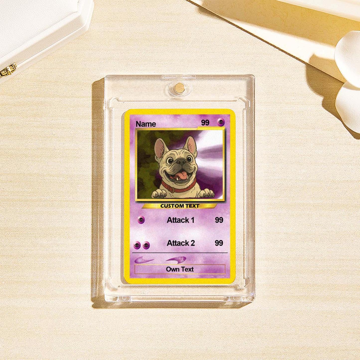 Custom Photo Poke Card Photo Art Card Personalized Text Poke Present for Pet Lovers