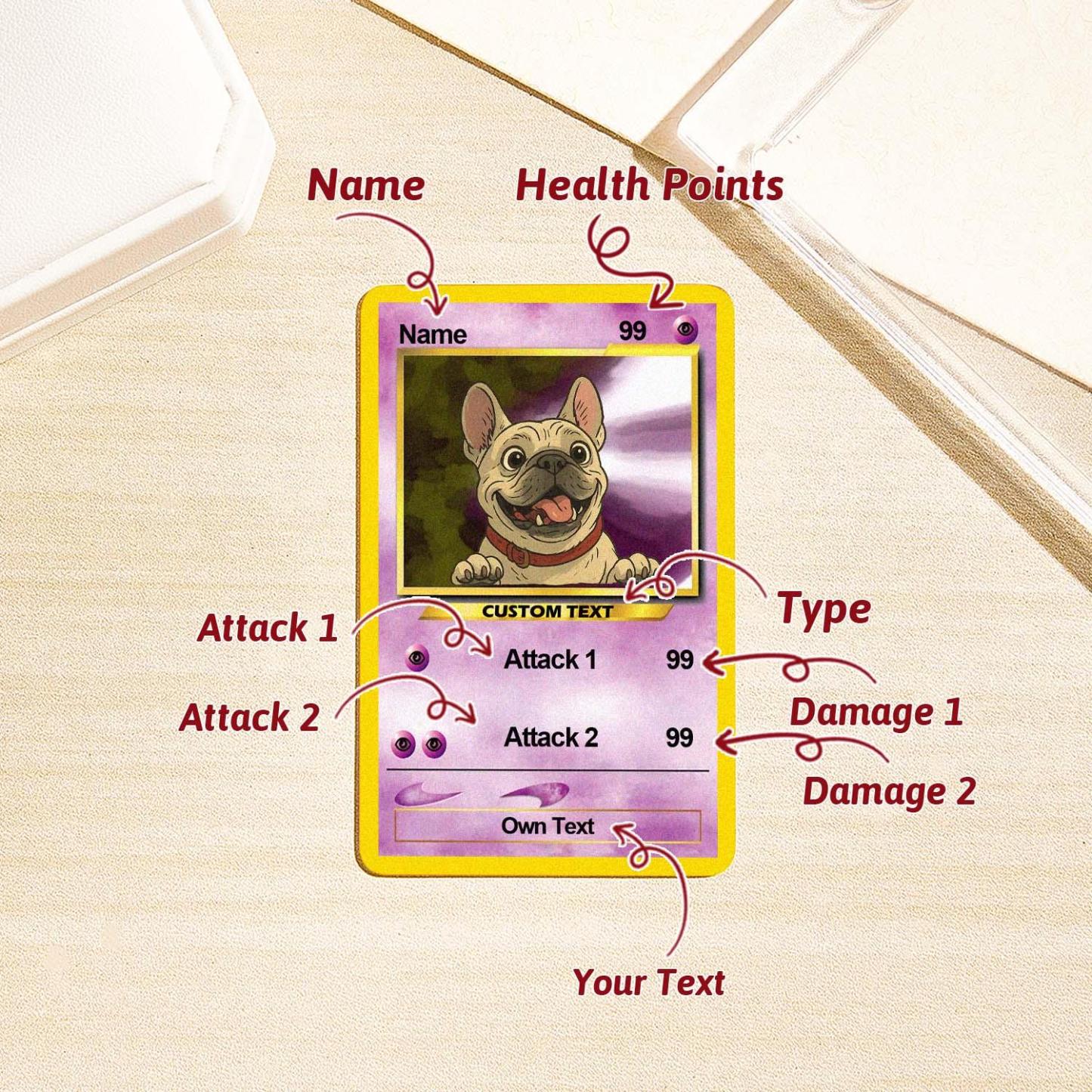 Custom Photo Poke Card Photo Art Card Personalized Text Poke Present for Pet Lovers