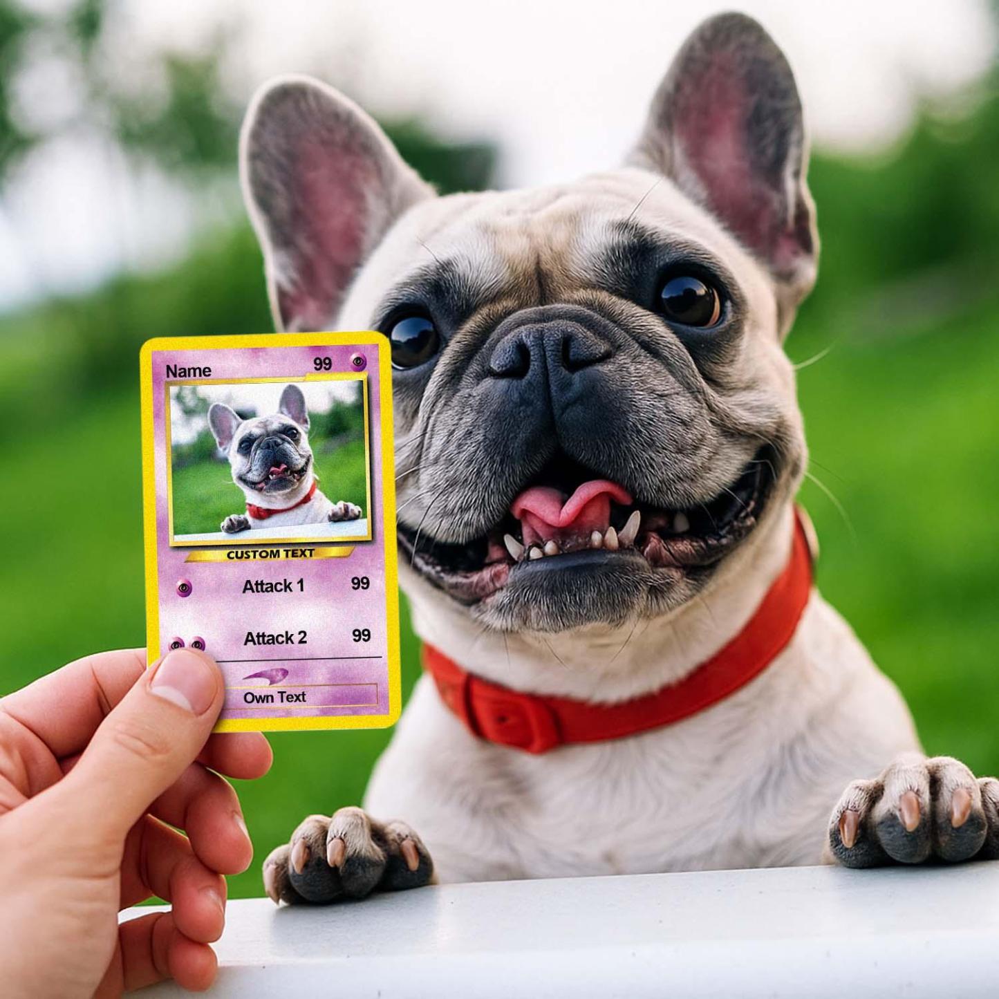 Custom Photo Poke Card Photo Art Card Personalized Text Poke Present for Pet Lovers