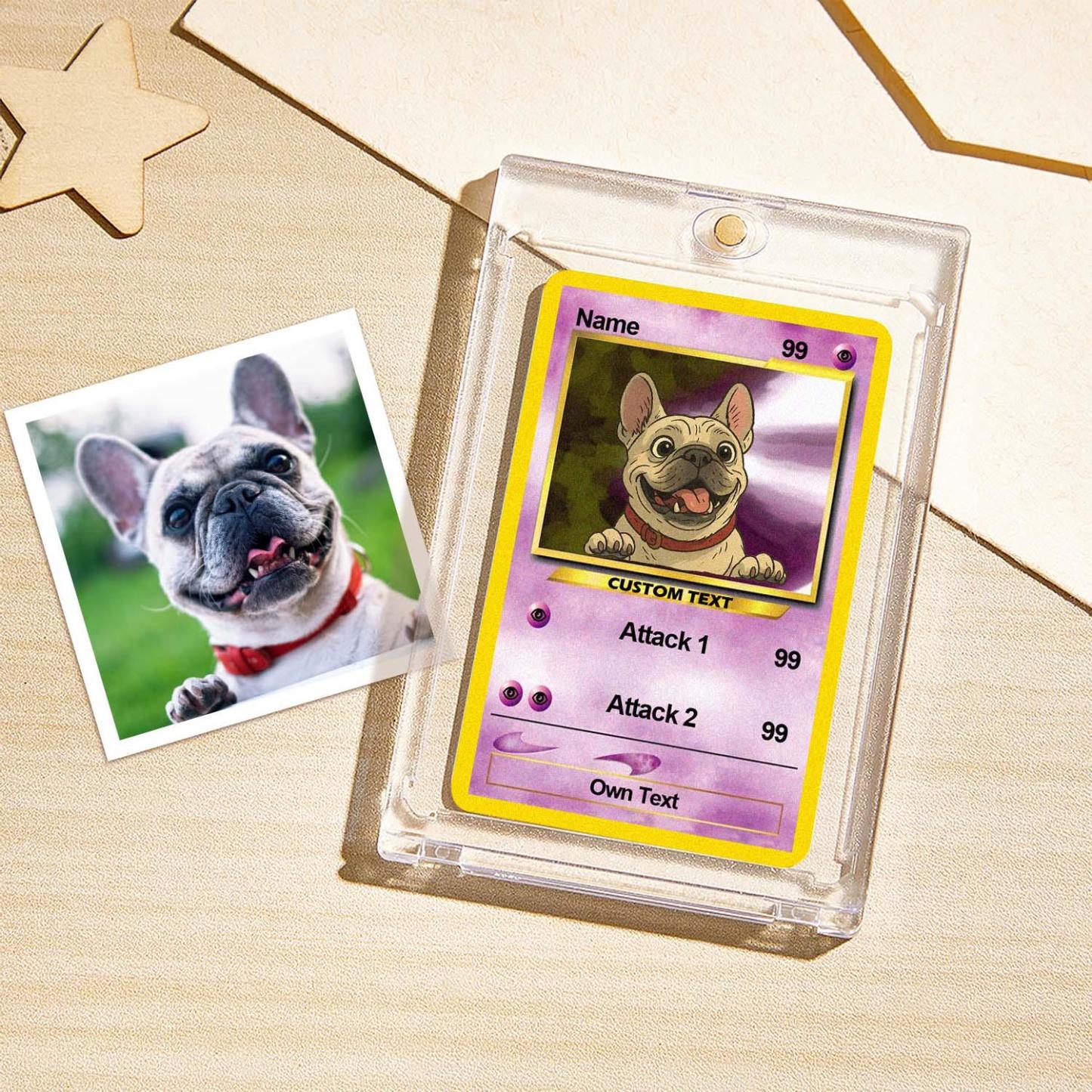 Custom Photo Poke Card Photo Art Card Personalized Text Poke Present for Pet Lovers