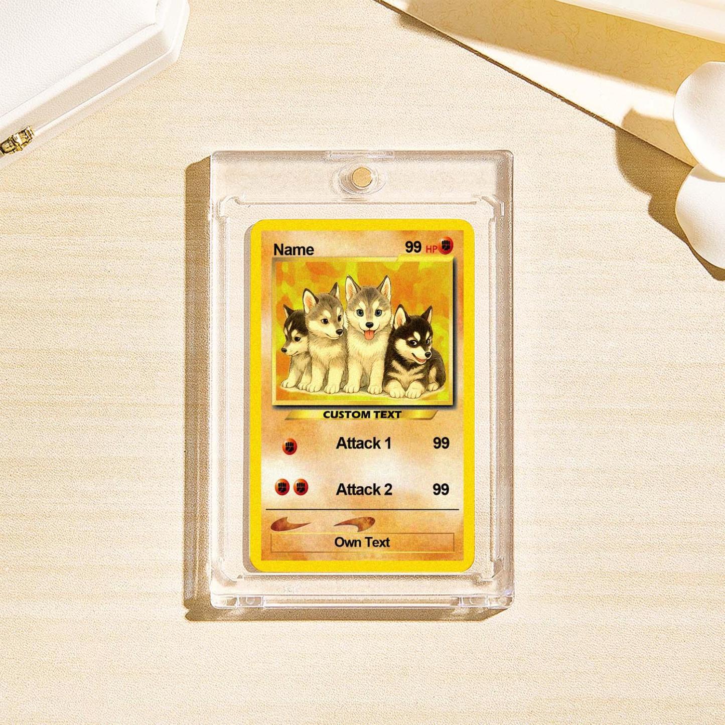 Custom Photo Poke Card Photo Art Card Personalized Text Poke Present for Pet Lovers