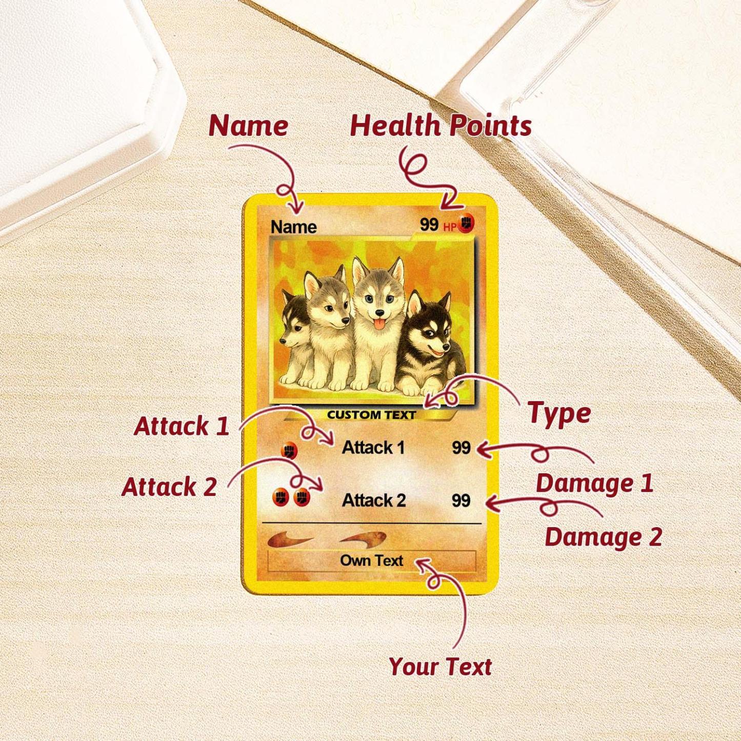 Custom Photo Poke Card Photo Art Card Personalized Text Poke Present for Pet Lovers