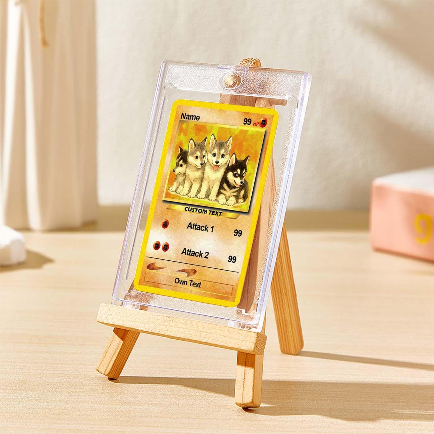 Custom Photo Poke Card Photo Art Card Personalized Text Poke Present for Pet Lovers