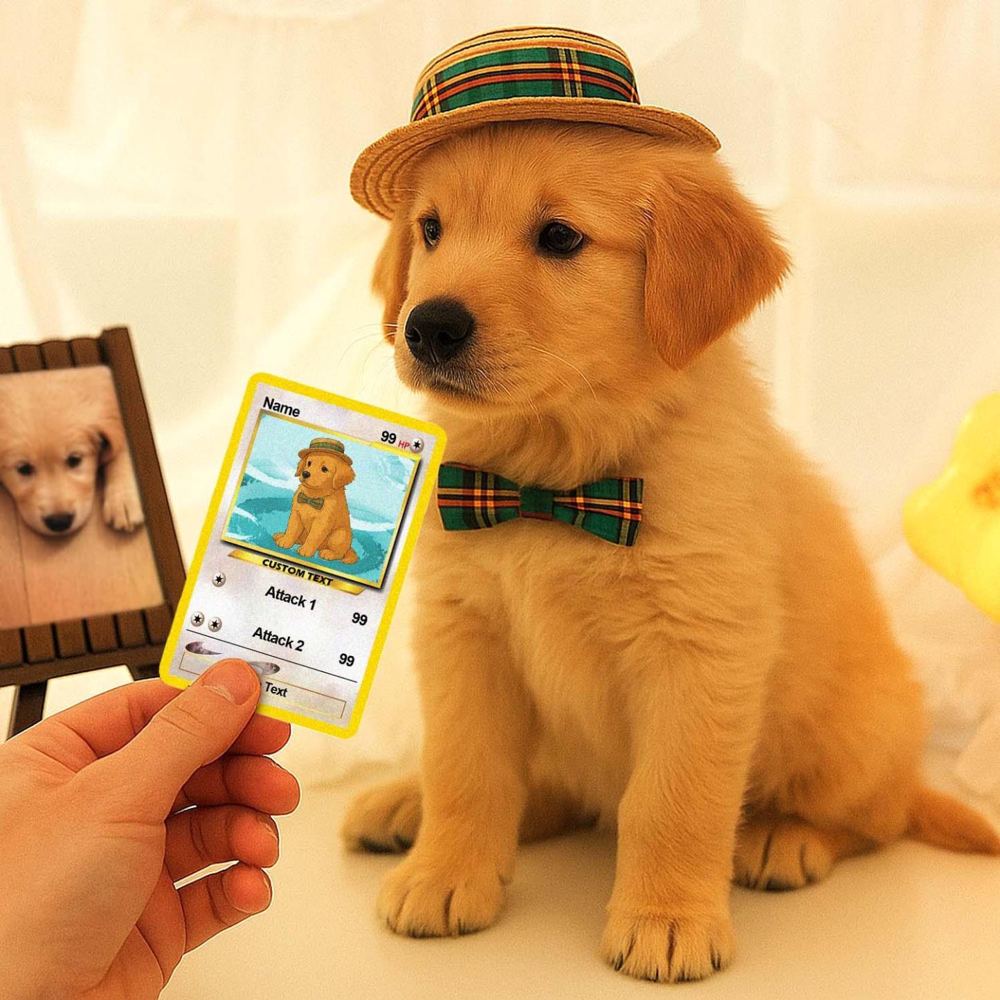 Custom Photo Poke Card Photo Art Card Personalized Text Poke Present for Pet Lovers