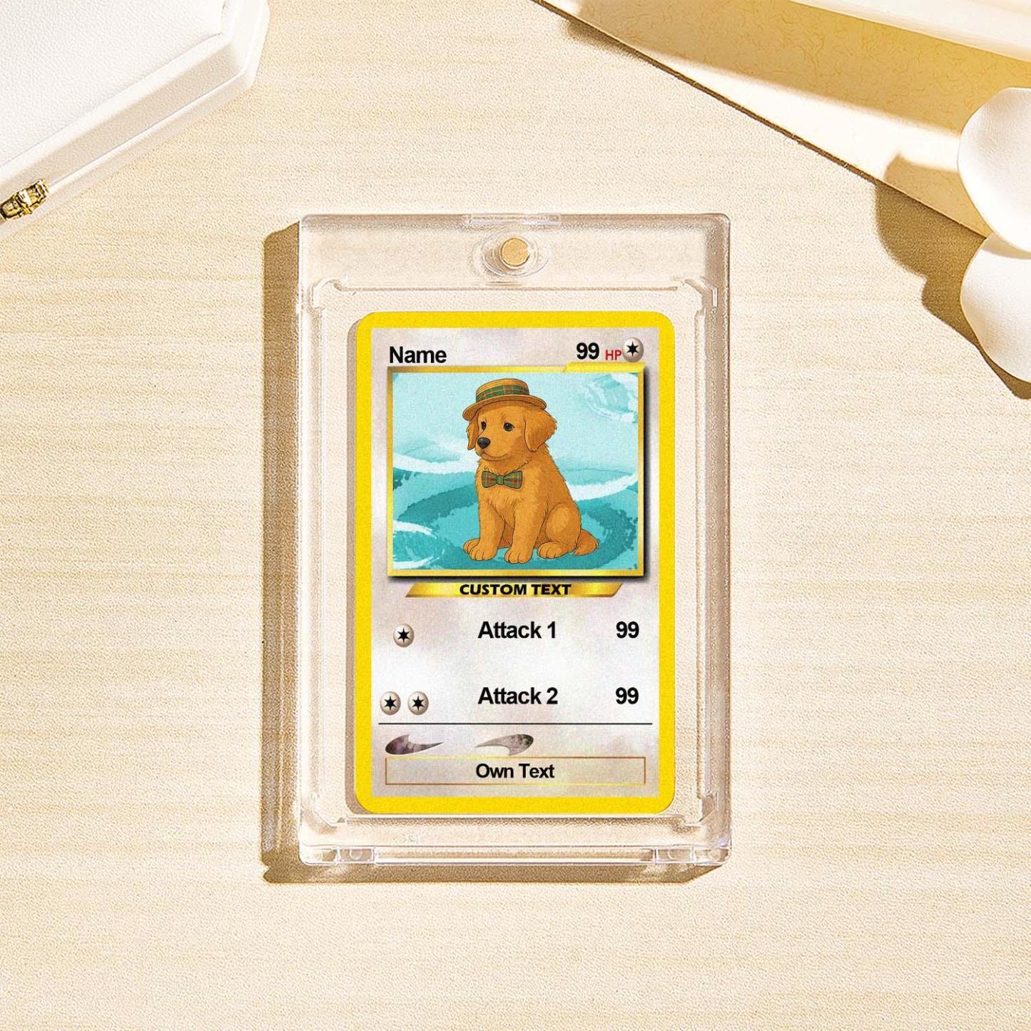 Custom Photo Poke Card Photo Art Card Personalized Text Poke Present for Pet Lovers