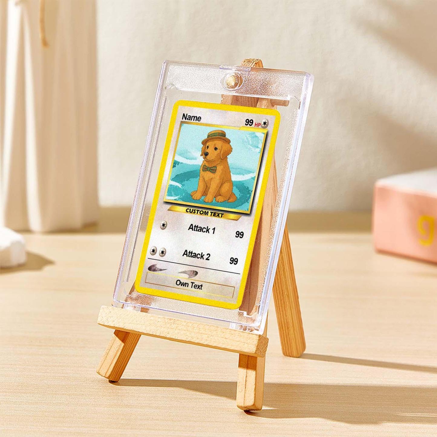 Custom Photo Poke Card Photo Art Card Personalized Text Poke Present for Pet Lovers